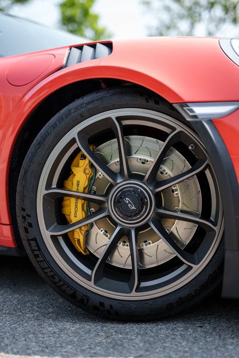 Blitz Performance Custom Competition Conversion kit for Porsche 991 GT3 RS PCCB to Steel Brake Conversion Kit 2 Piece Rotor with Brake Pads