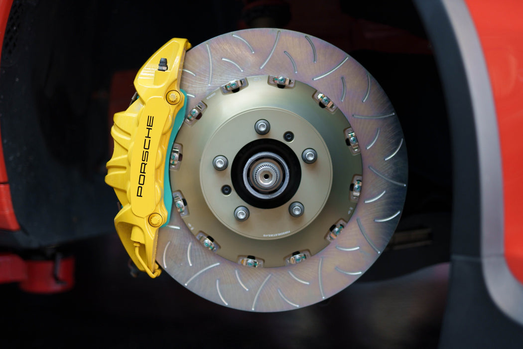 Blitz Performance Custom Competition Conversion kit for Porsche 991 GT3 RS PCCB to Steel Brake Conversion Kit 2 Piece Rotor with Brake Pads