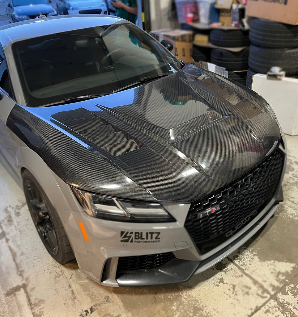 Audi TT/TTS/TTRS Mk3 Vented Carbon Fiber Hood — Blitz Performance Inc.